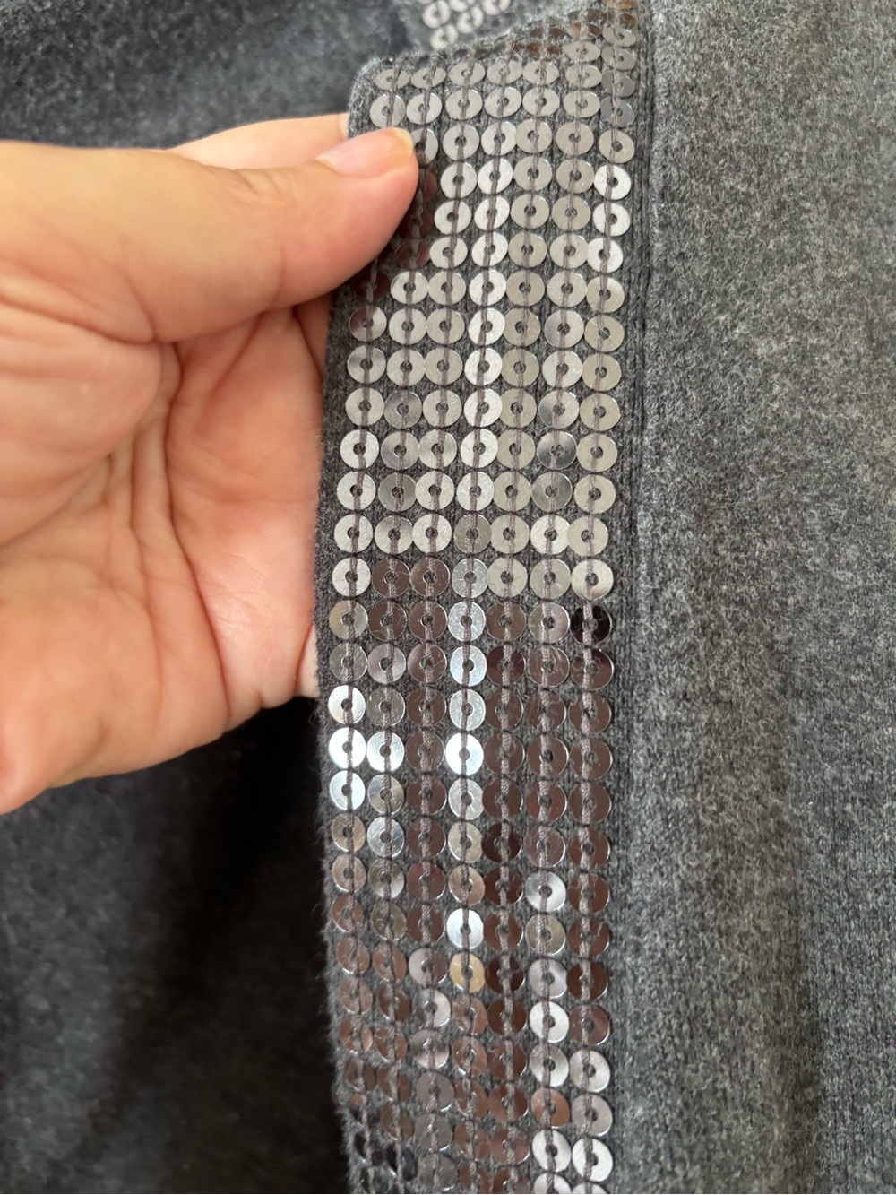 The Limited Black Sequin Trim Cropped Cardigan - Picture 4 of 6